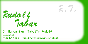 rudolf tabar business card